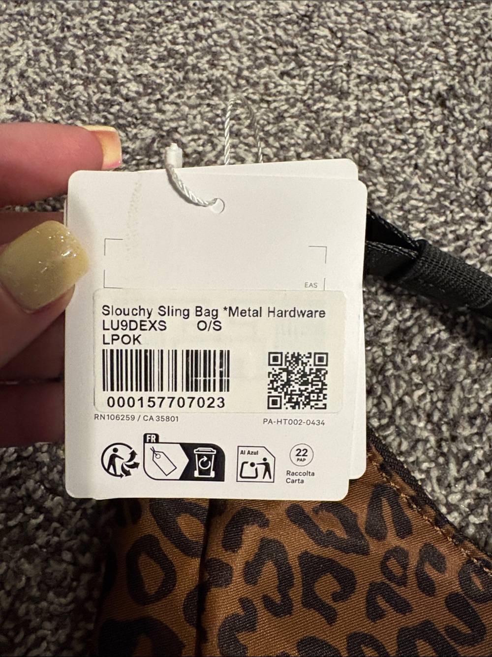 Lululemon Slouchy Sling Bag 6L *Leopard - Picture 2 of 5